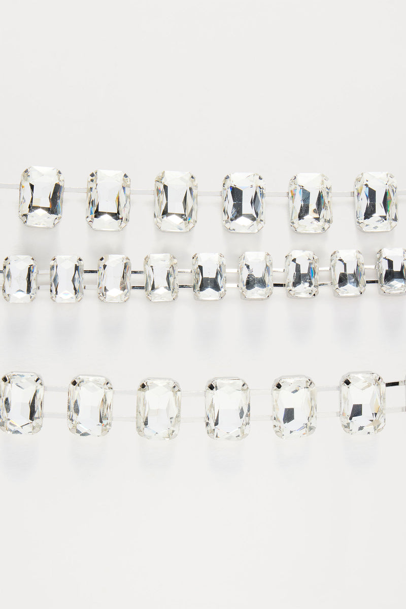 Want All The Sparkle Choker Silver Fashion Nova, Jewelry Fashion Nova