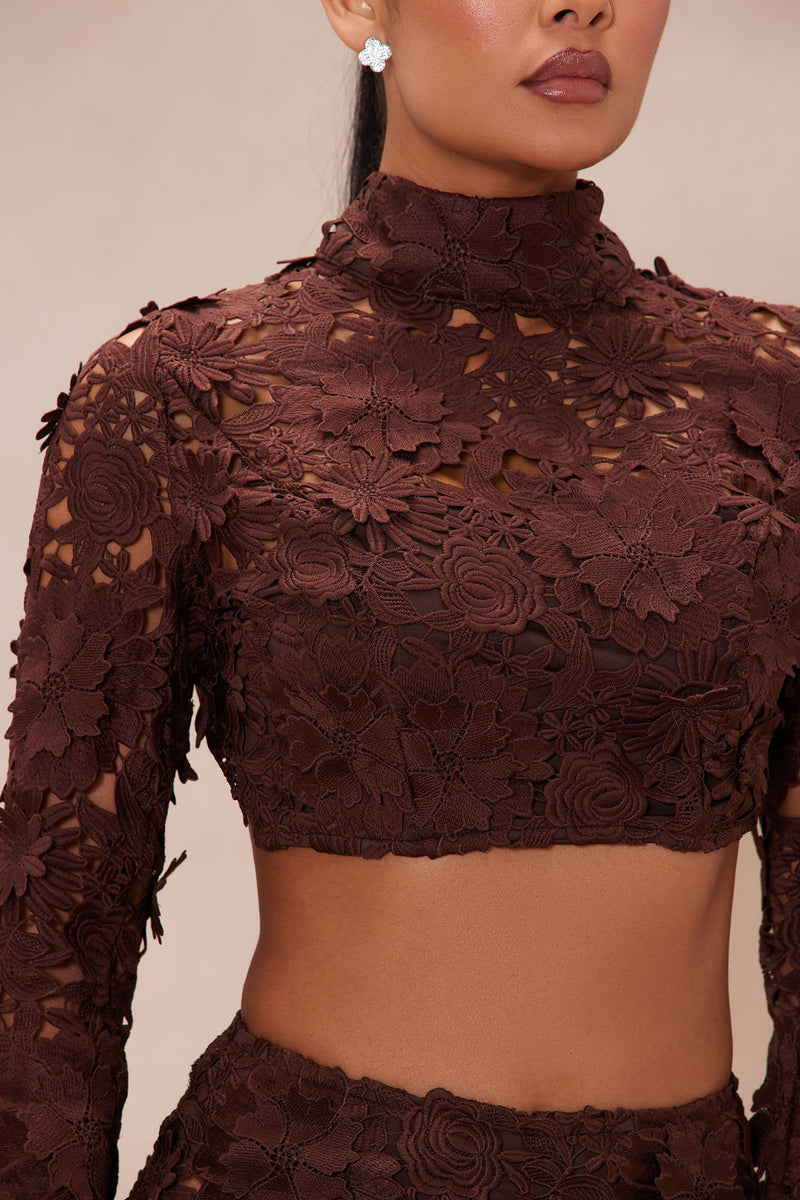 Dayna Floral Embroidered Skirt Set - Chocolate | Fashion Nova, Luxe ...