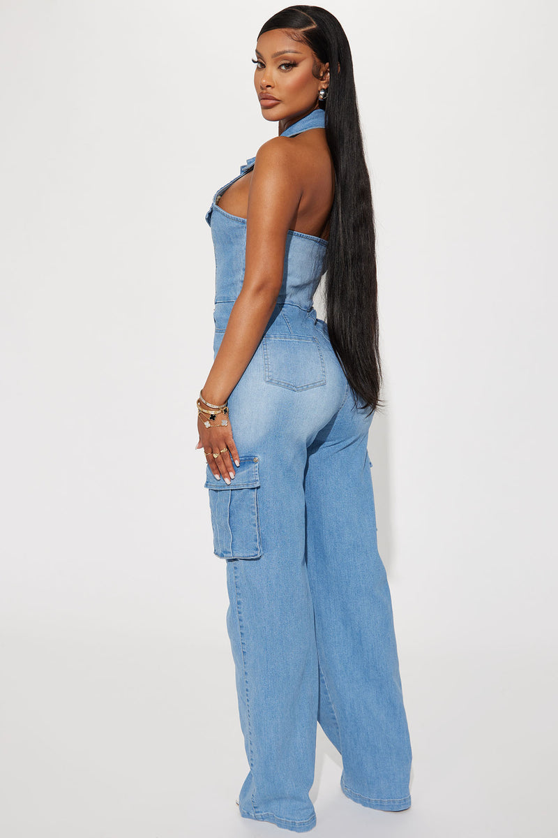 Madelaine Denim Jumpsuit Denim Fashion Nova Jumpsuits