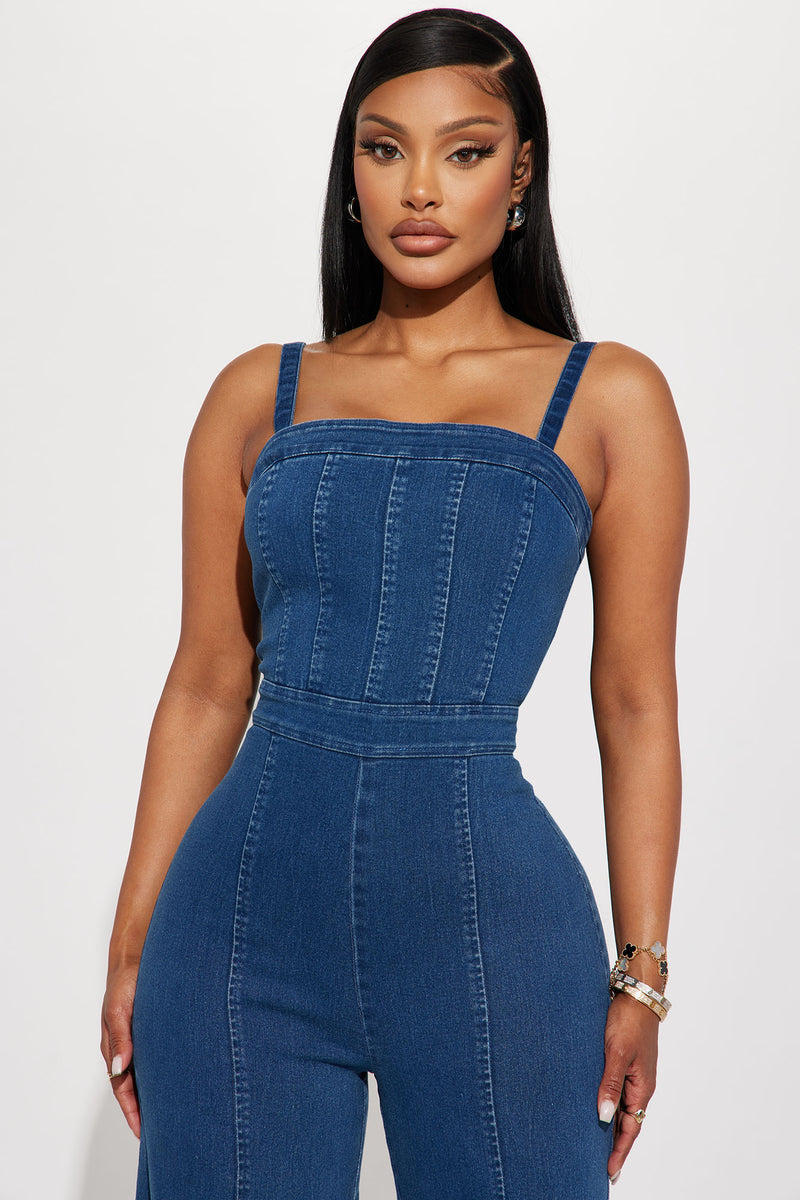 Jumpsuit sales denim dress