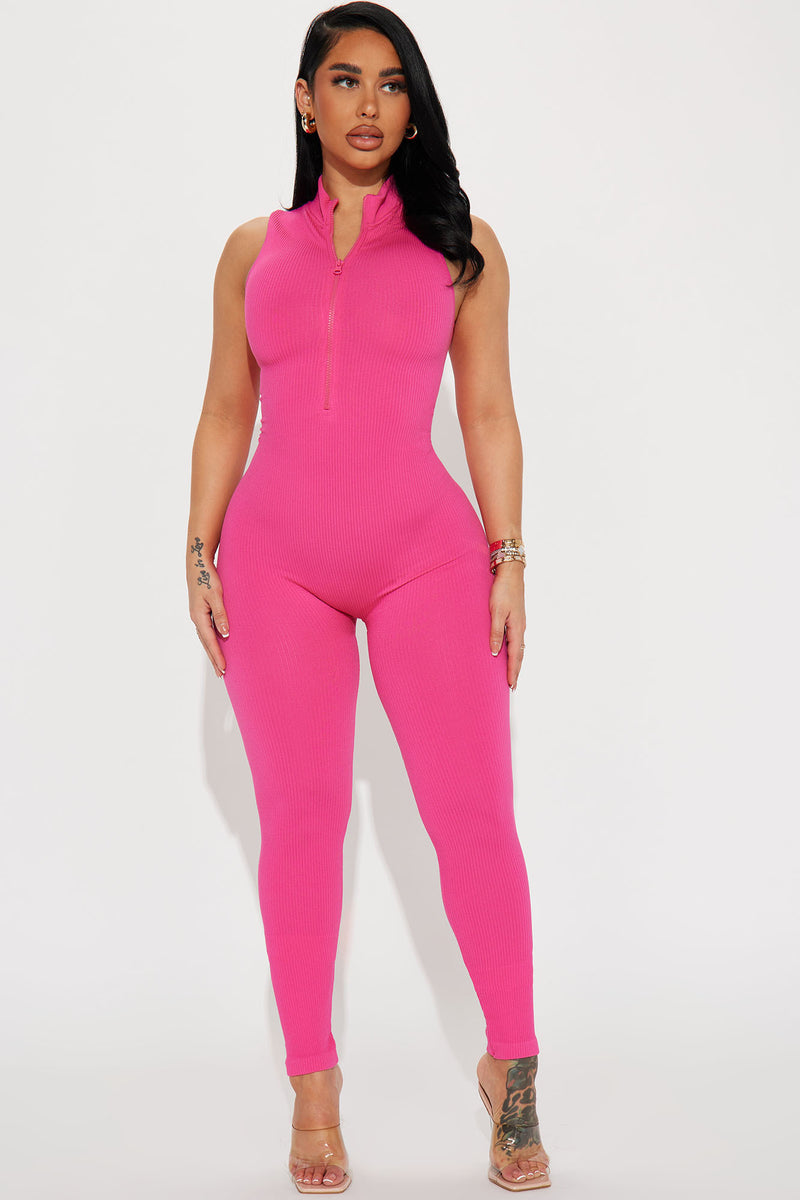 Johanna Seamless Jumpsuit Fuchsia Fashion Nova, Jumpsuits Fashion