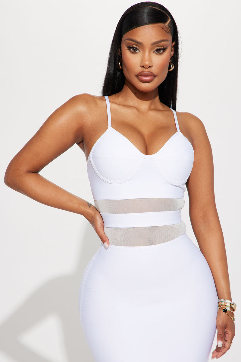 Sexy white on sale bandage dress