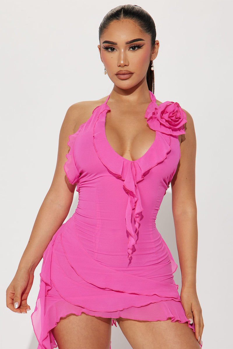 Fashion nova clearance hot pink dress