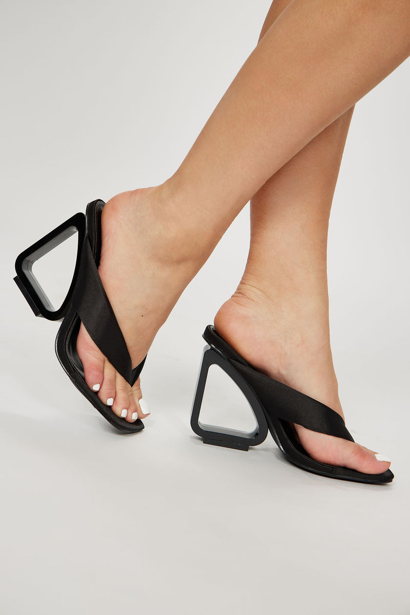 Black sales mules heels