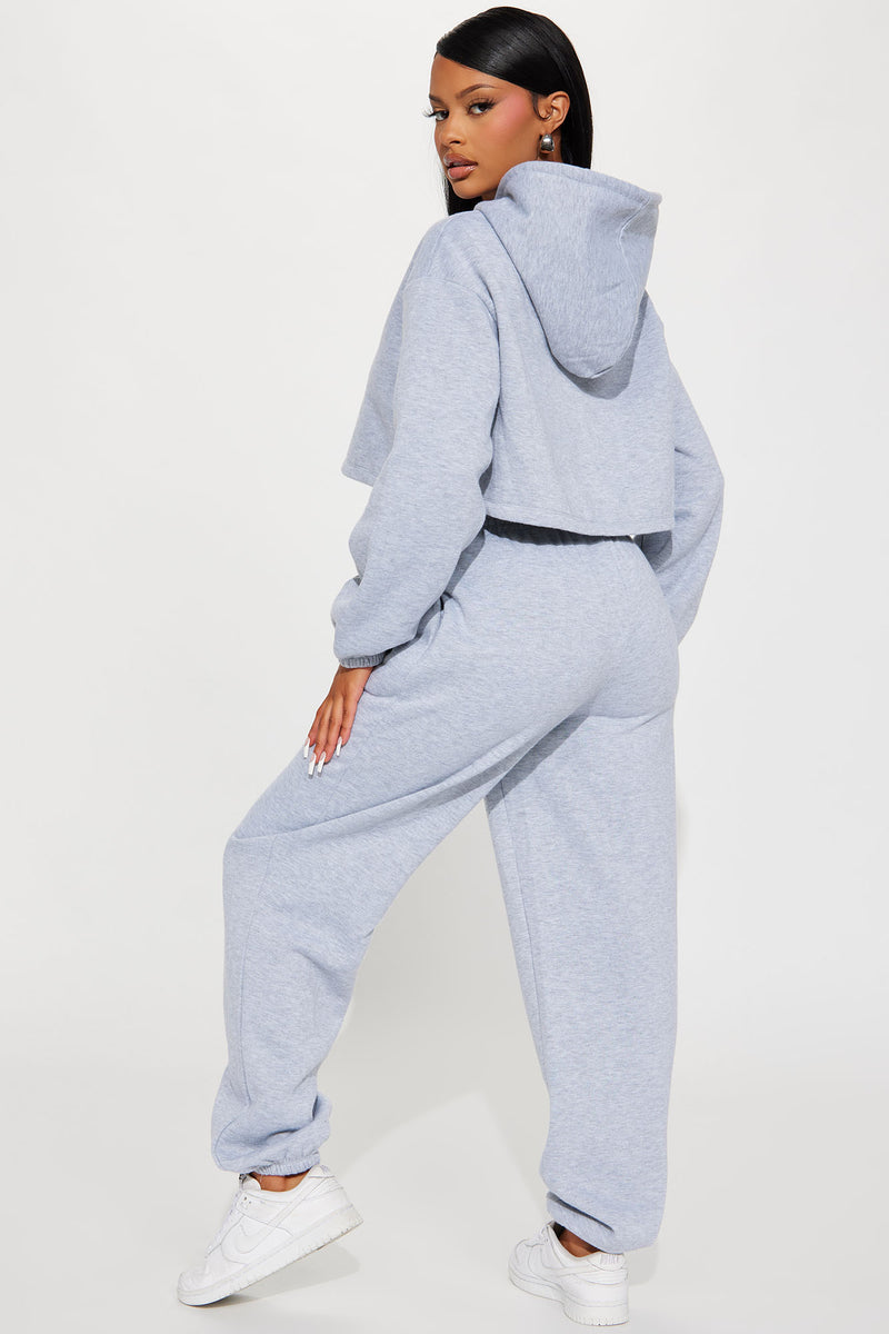 Grey joggers best sale and jumper set