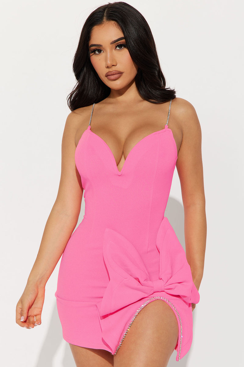 Fashion nova clearance hot pink dress