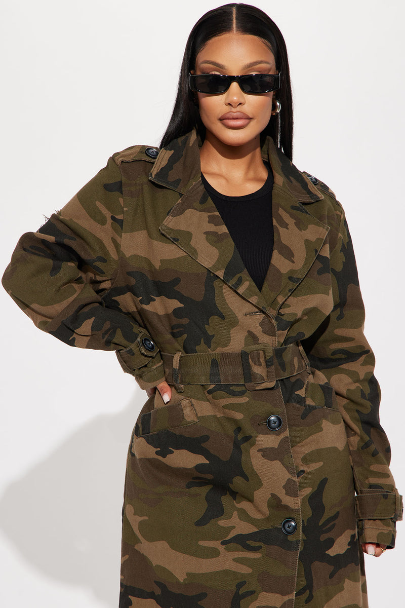 Camouflage sales coat womens