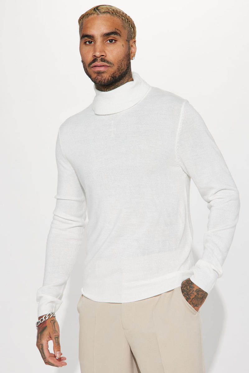 DeAngelo Turtleneck Sweater Off White Fashion Nova Mens