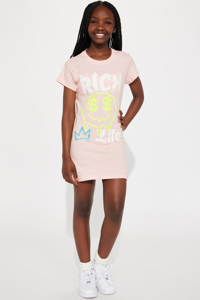 Girls white store t shirt dress