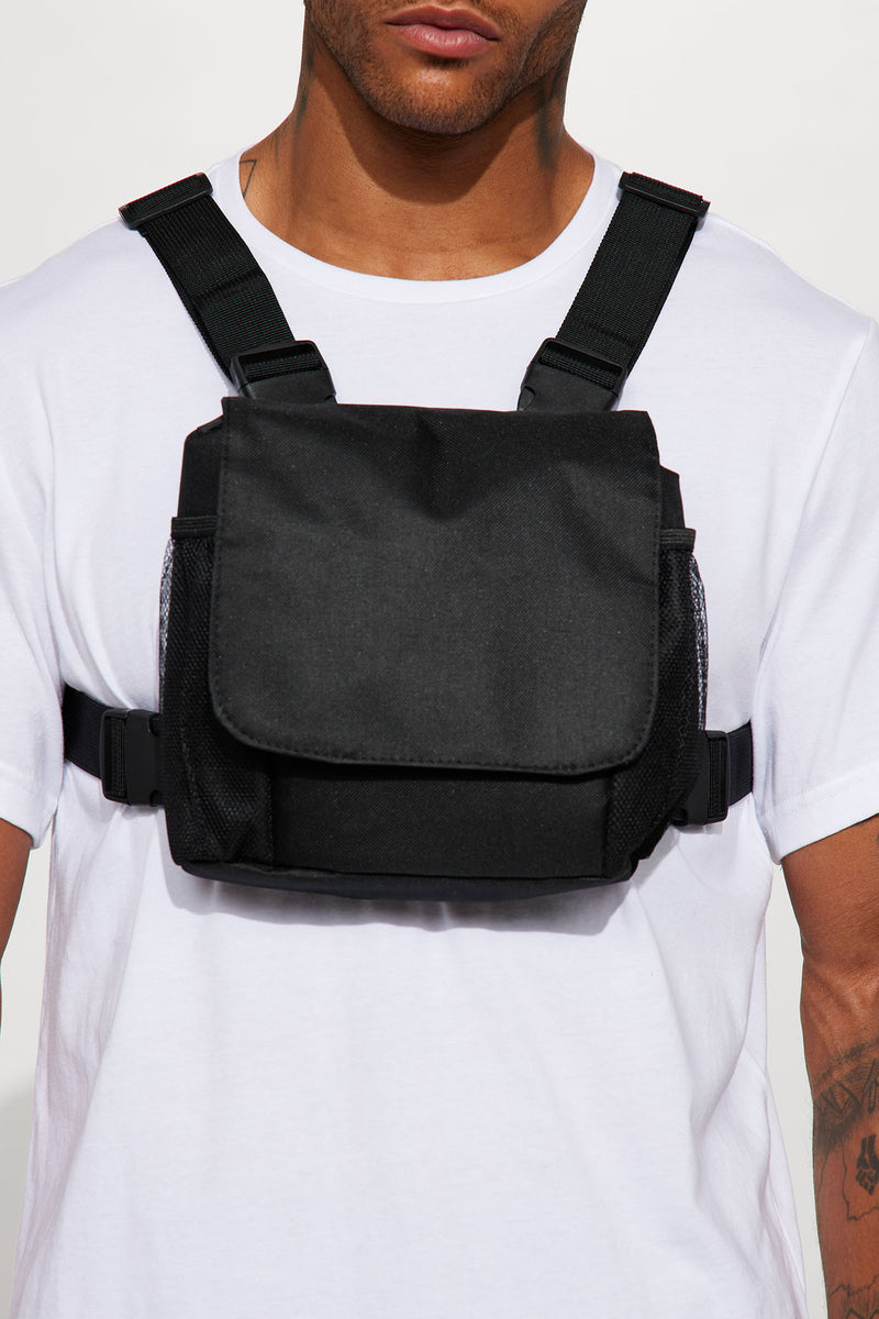 On The Go Bucket Chest Harness Bag Black Fashion Nova, Mens