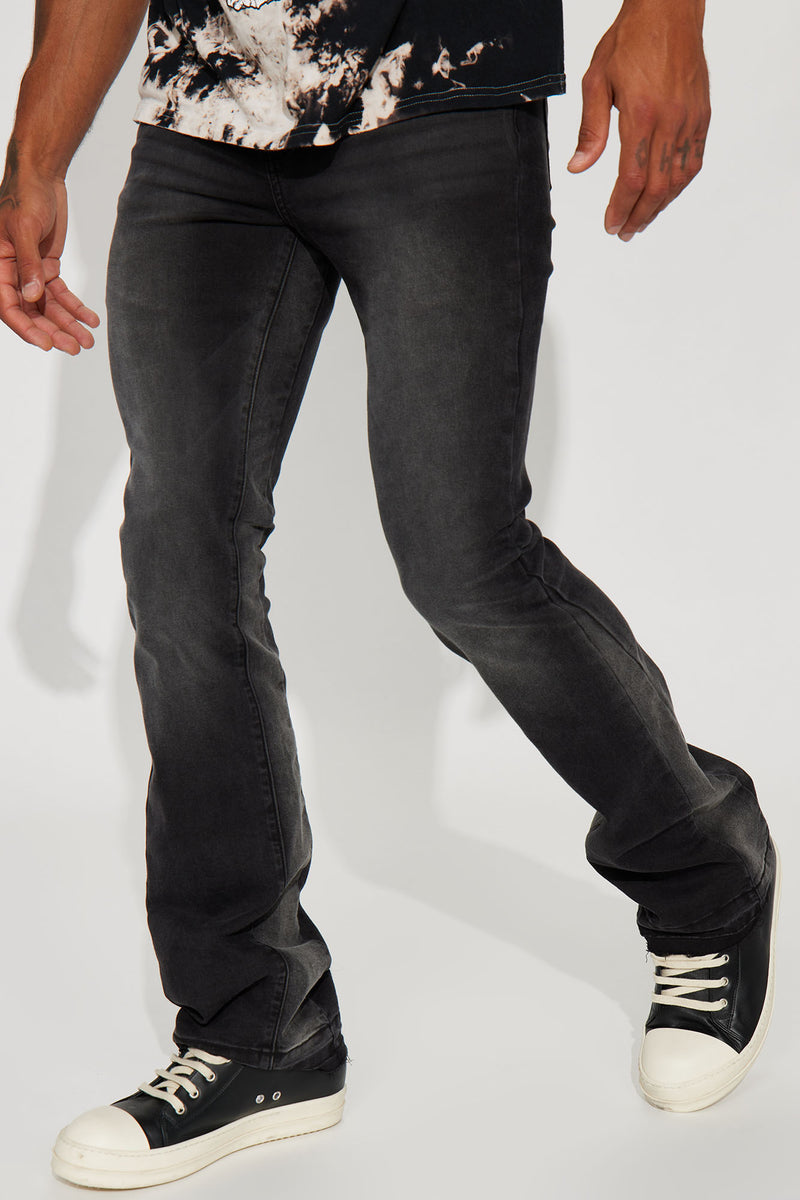 Mens black 2025 flared jeans