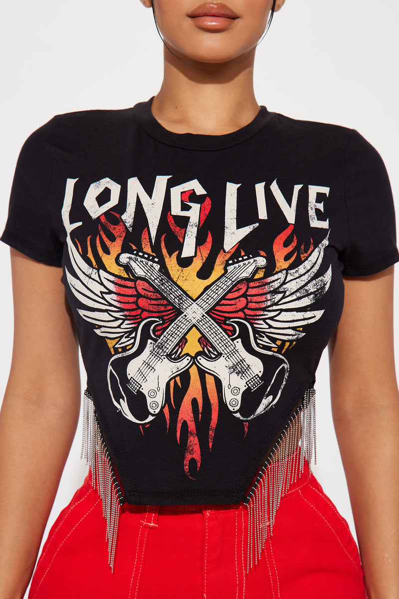 Long Live Rock N Roll Tee - Black
