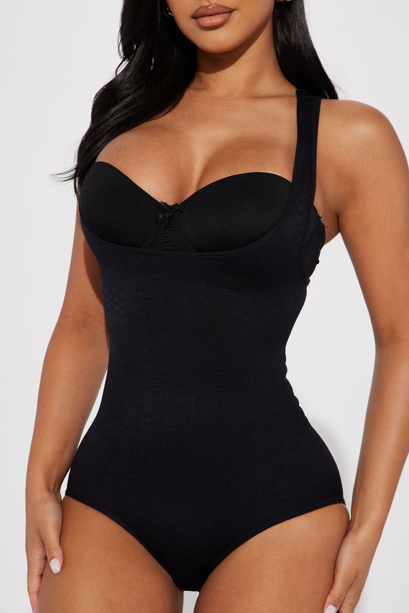 Snatched For Days Racerback Shapewear Bodysuit Black Fashion Nova
