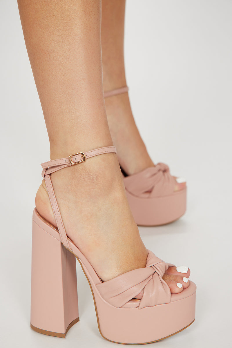 Blush pink sales platform sandals