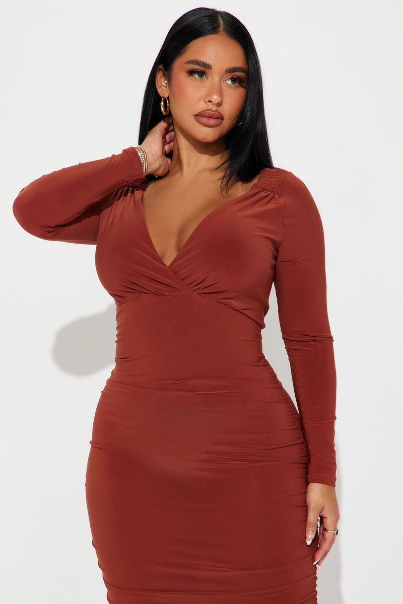 Hannah Long Sleeve Midi Dress