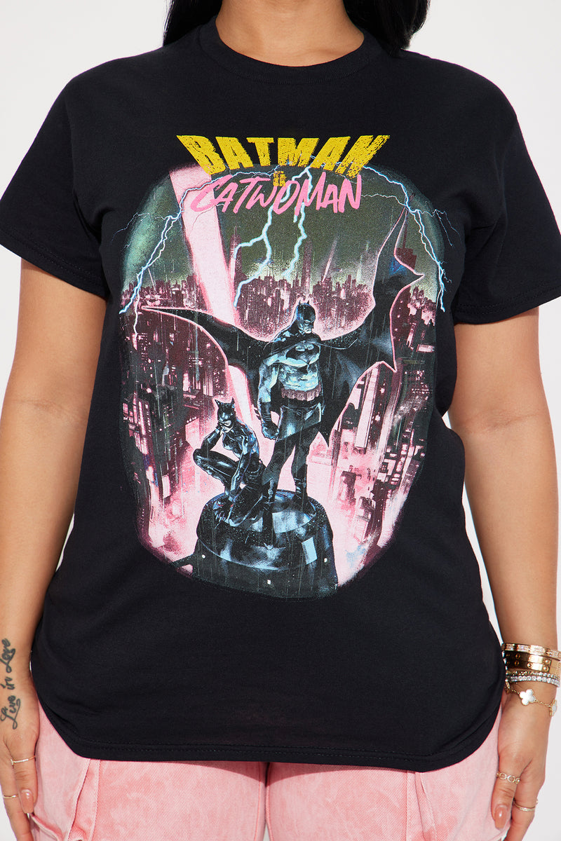 Batman And Catwoman Graphic Tee Black