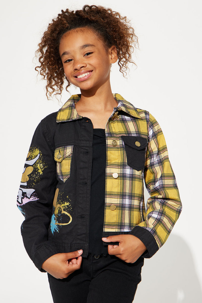 Dark yellow outlet denim jacket