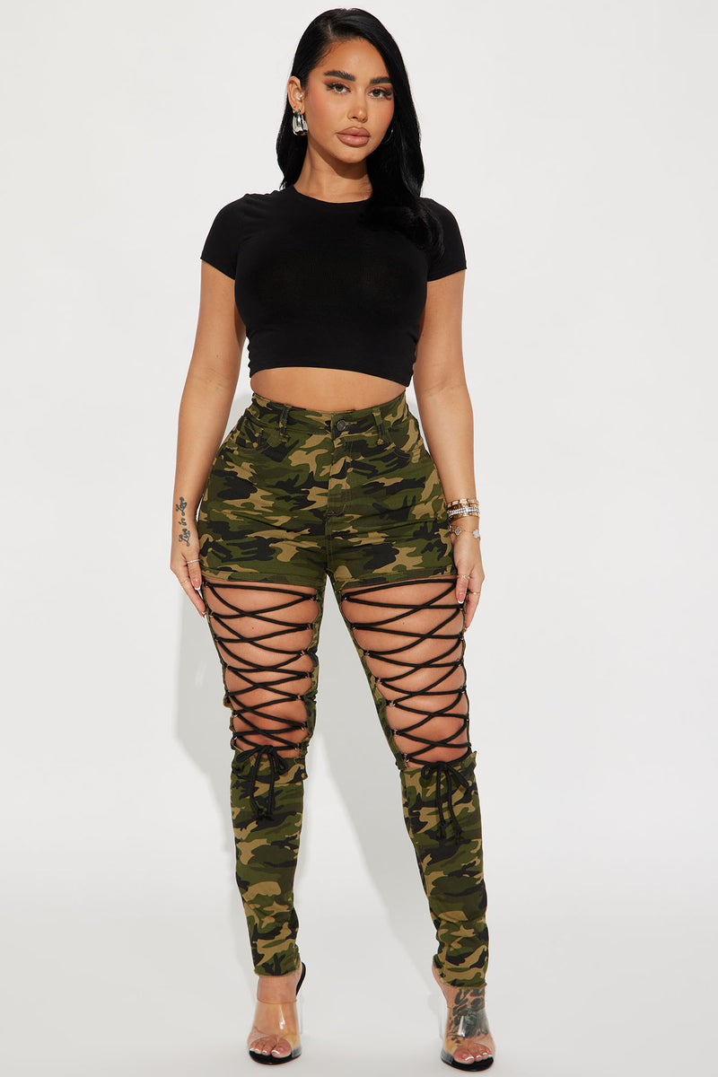 Camouflage girl sale skinny pants