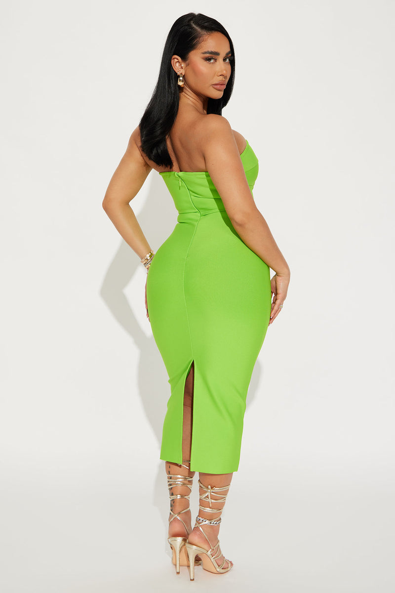 Liv Bandage Midi Dress Lime Fashion Nova, Dresses Fashion Nova