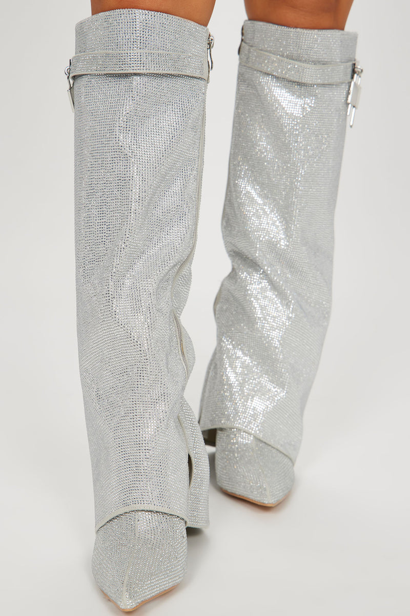 Fashion nova glitter best sale boots