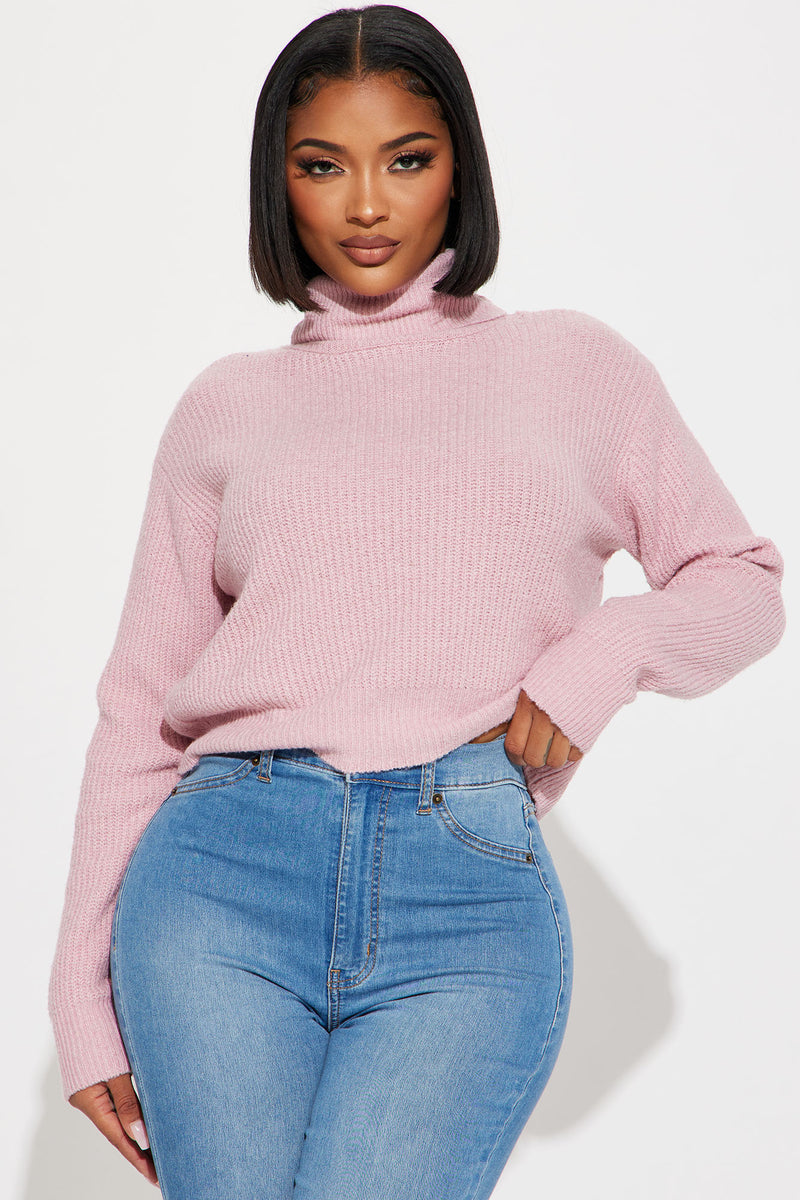 Shivani Turtleneck Sweater Pink Fashion Nova Sweaters