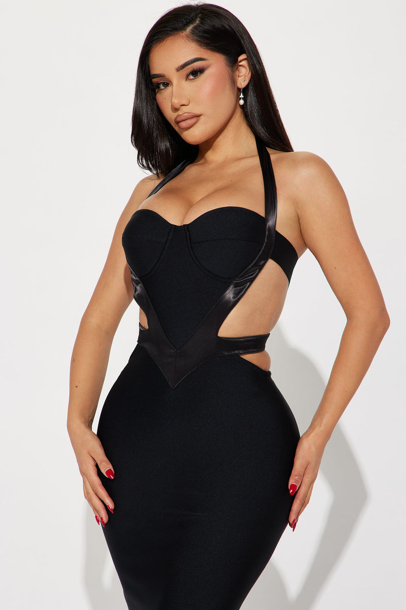Black bandage 2025 dress fashion nova