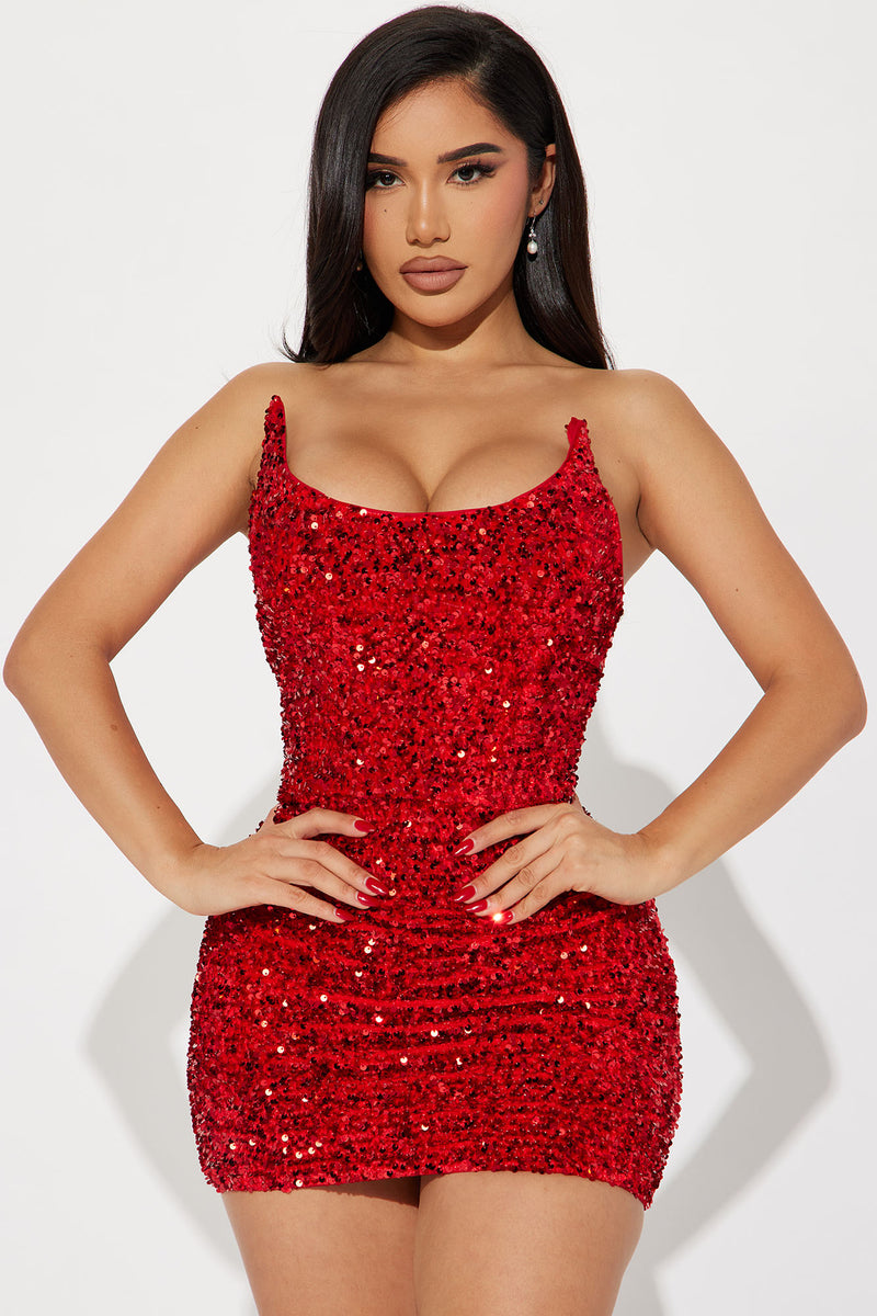Red short dress fashion nova online
