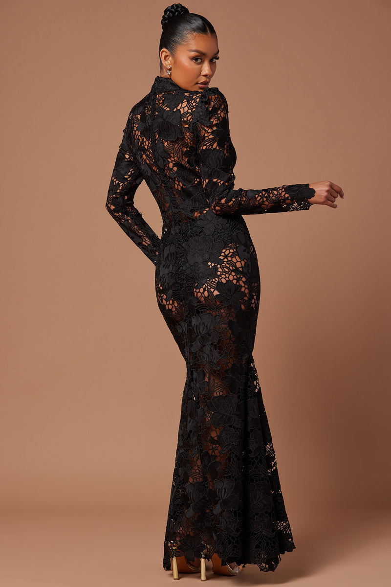 Black gown deals lace