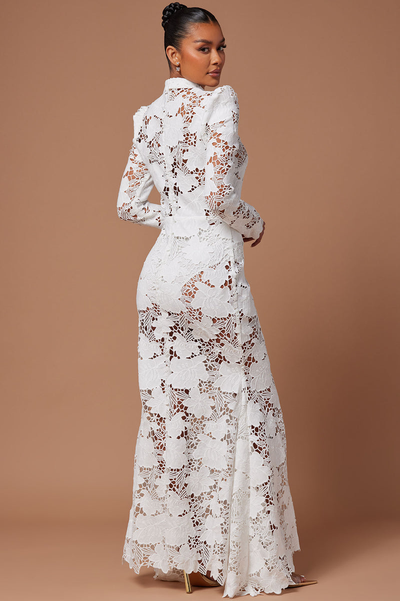 Nikka Lace Gown White