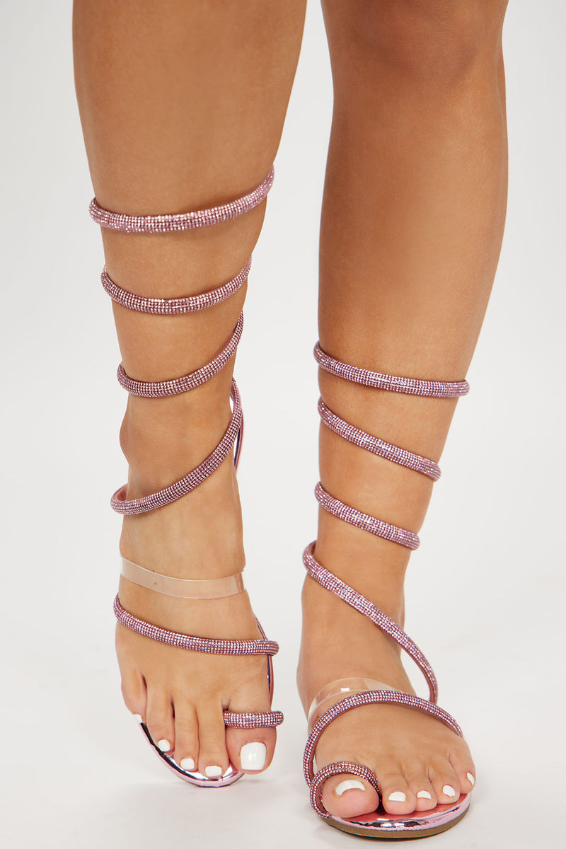 Rayne Wrap Up Sandals Pink Fashion Nova, Shoes Fashion Nova
