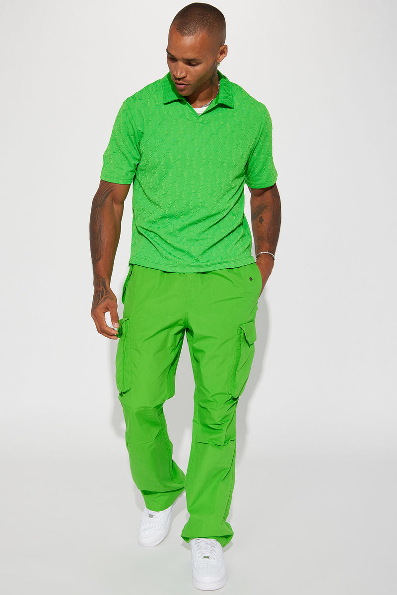 Neon green cargo pants mens best sale