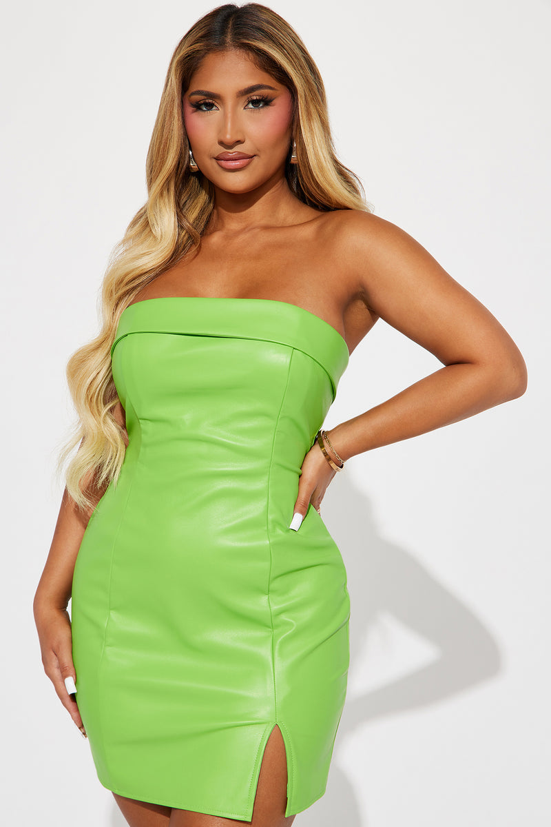 Neon green on sale dress fashion nova