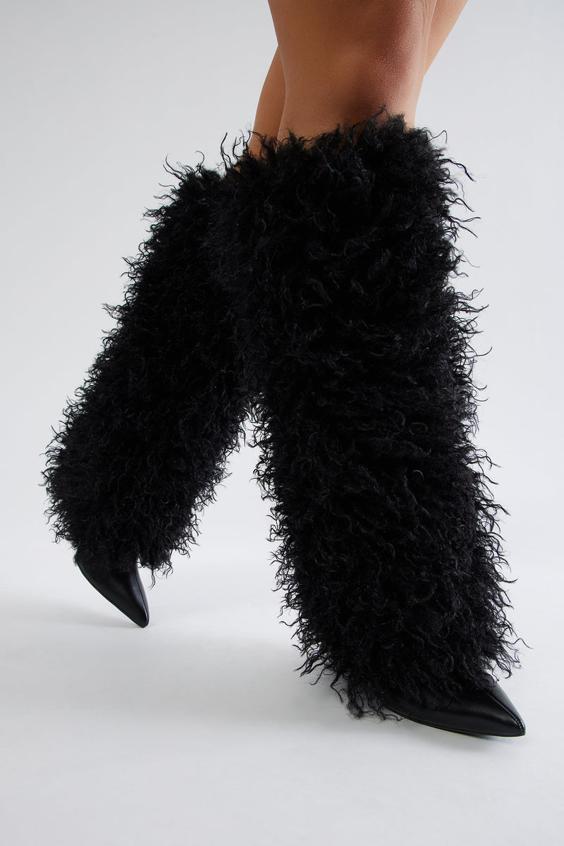 Luxe Knee High Fur Boots