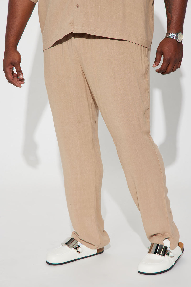Linen pants on sale with side slits