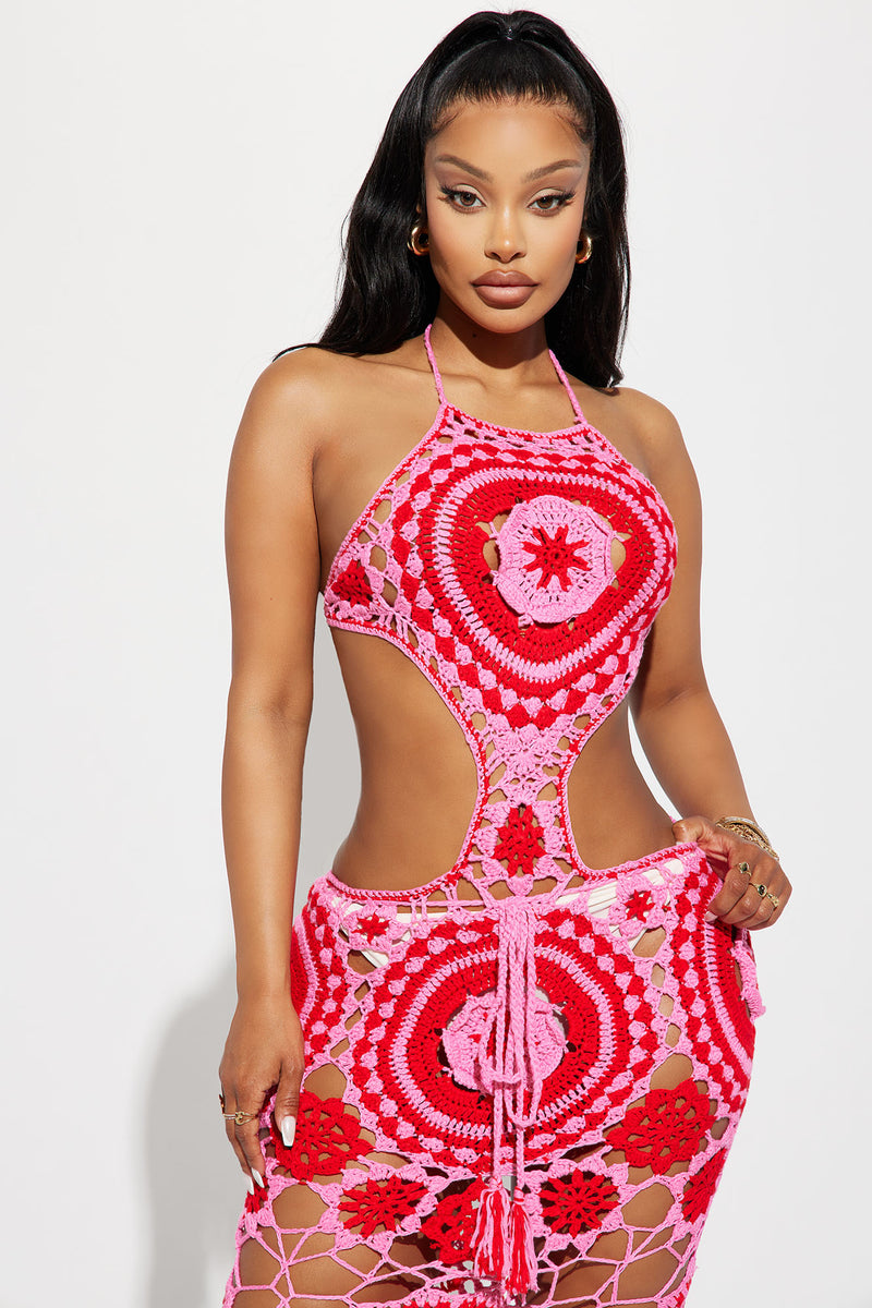 Fashion nova crochet dress discount