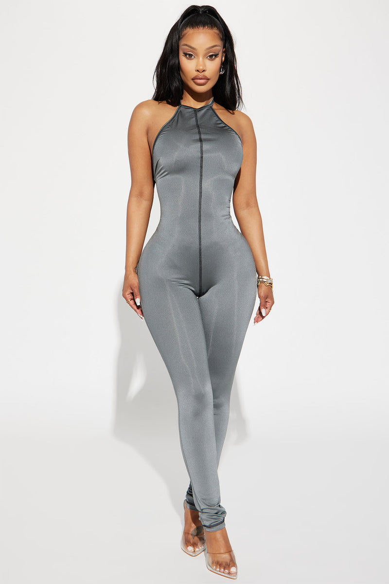 Grey jumpsuits top