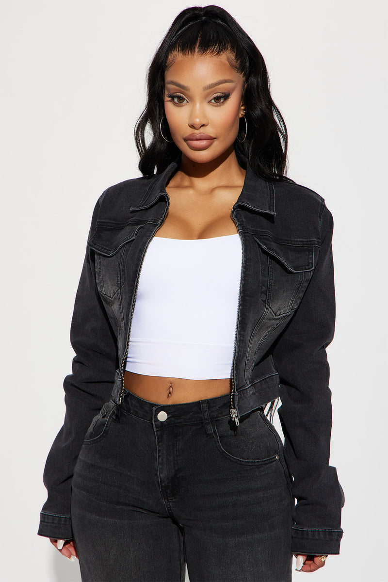Vita Denim Jacket Black Wash Fashion Nova Jackets Coats