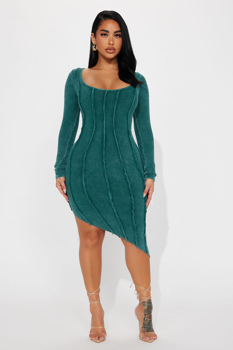Fashion nova teal dress store