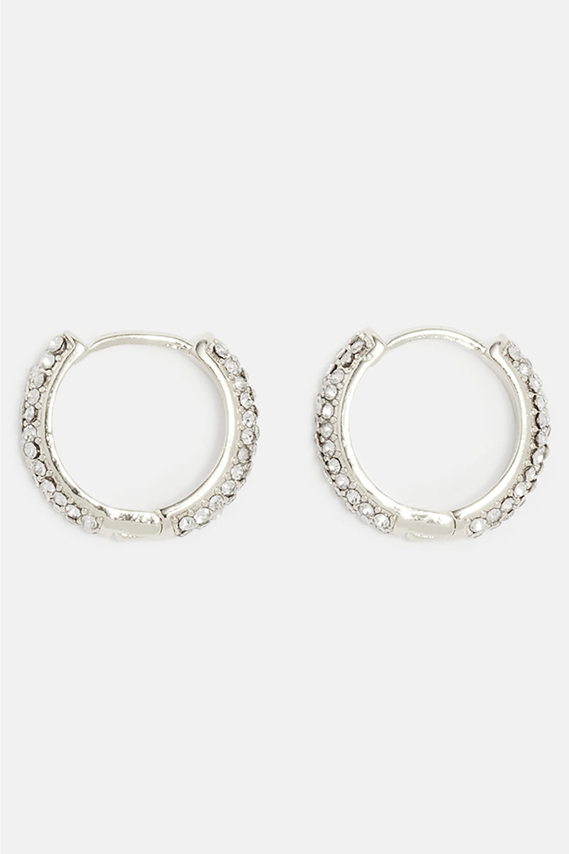 Iced Hoop Earring Set Silver Fashion Nova, Mens Jewelry Fashion Nova