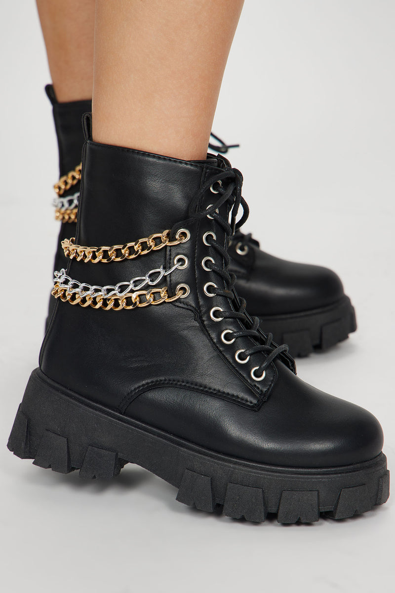 Soleil Flat Boots Black Fashion Nova Shoes Fashion Nova