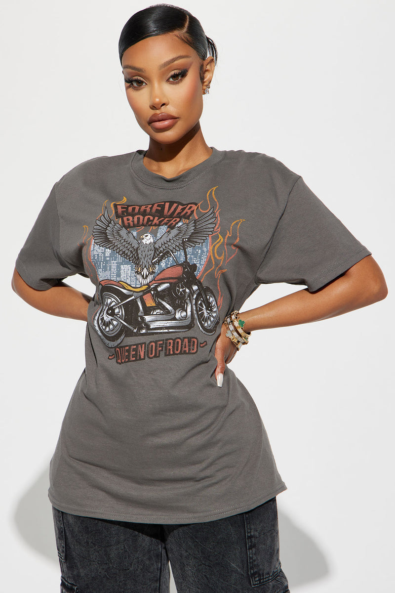 Forever Rocker Graphic Tshirt Black Wash Fashion Nova Screens