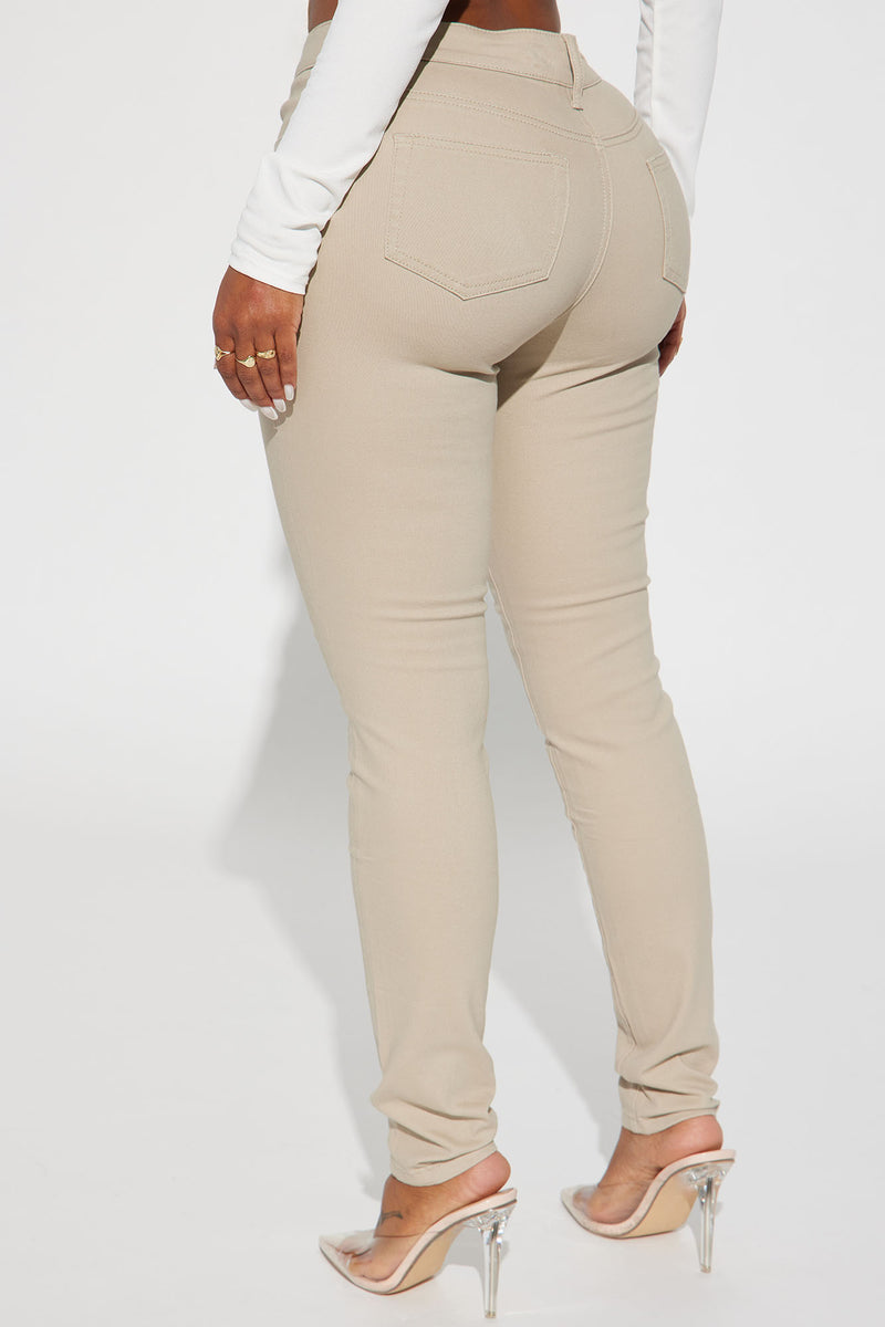 Skinny Uniform Pants - Khaki, Fashion Nova, Pants