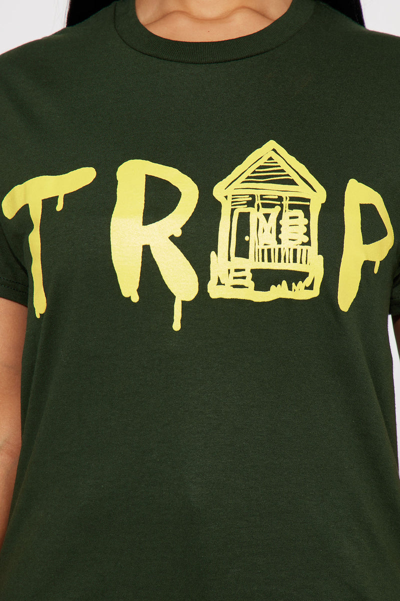 Trap House Short Sleeve Top Hunter Fashion Nova, Screens Tops and Bottoms Fashion Nova