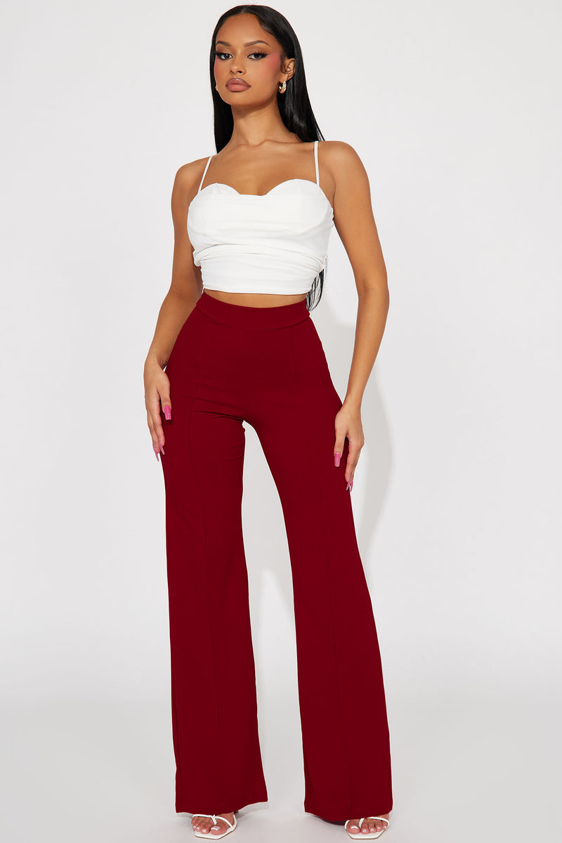 Victoria High Waisted Striped Dress Pant - Black/White, Fashion Nova, Pants