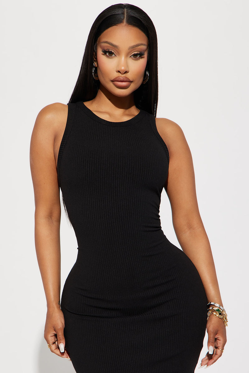 Carmen Ribbed Midi Dress