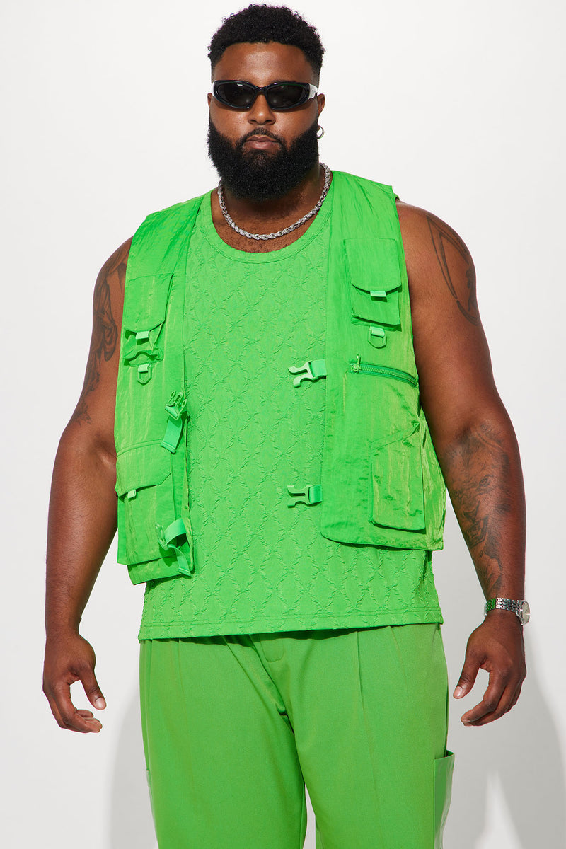 Neon green utility vest on sale