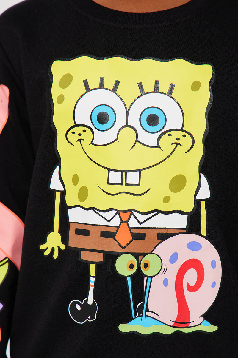 Mini Spongebob And Friends Fleece Sweatshirt Black
