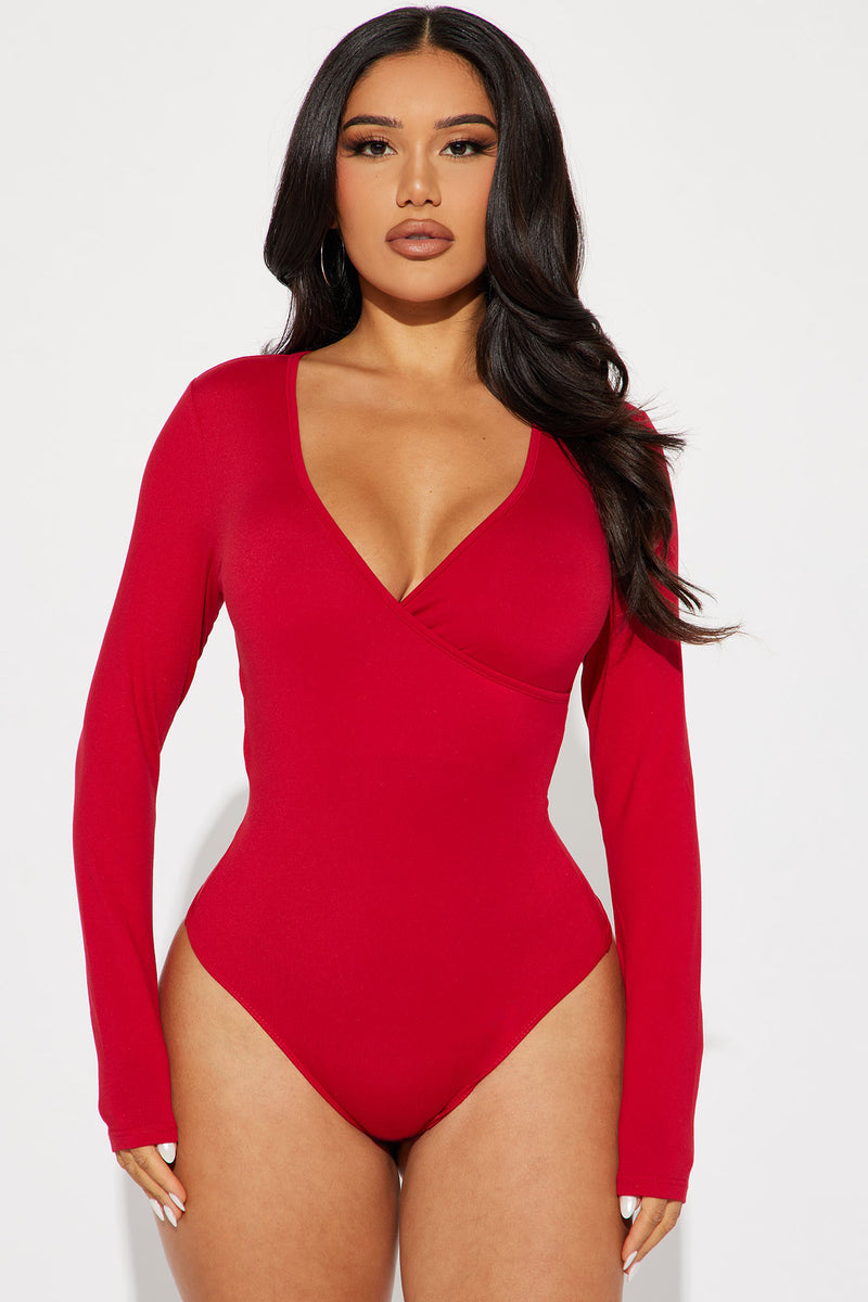 Dark red bodysuit clearance