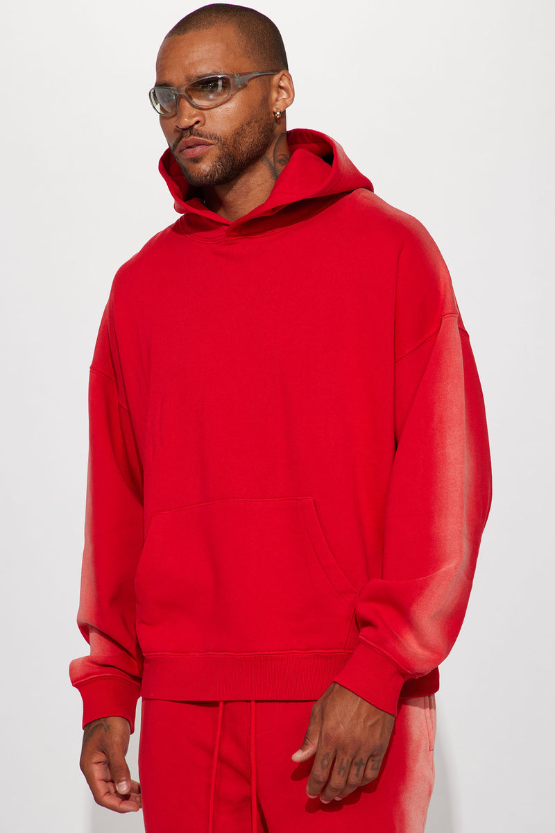 Red sale oversized hoodie