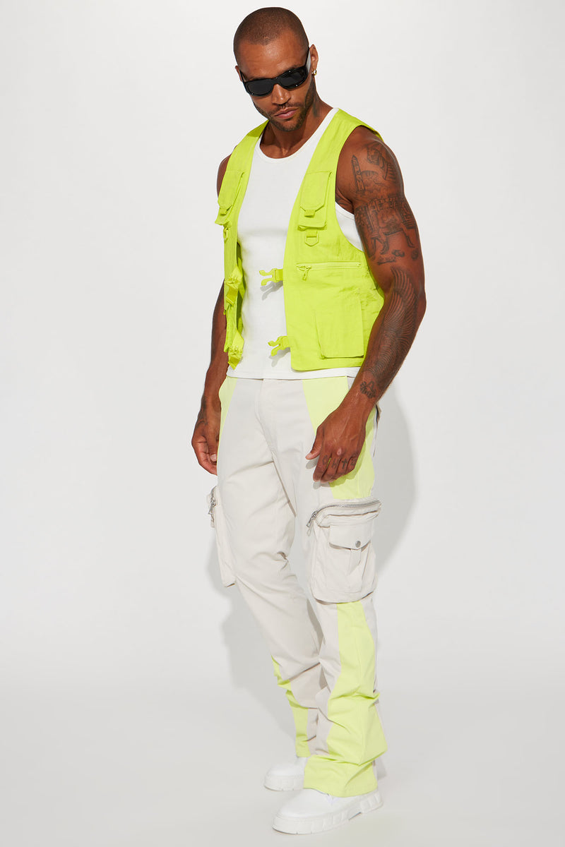 Yellow shop cargo vest